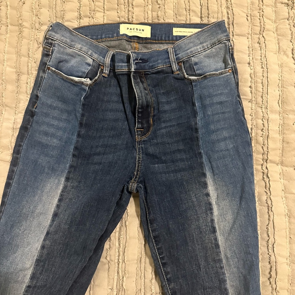 Pacsun 2-tone high rise ankle jeggings